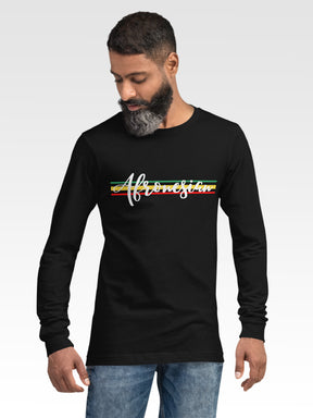 Unisex Afronesian Stripes Long Sleeve Tee